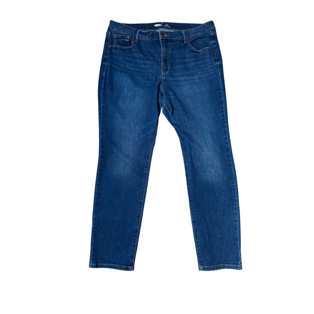 Old Navy Women's Blue Denim Slim Straight PowerJeans Size 16 Secret Slim